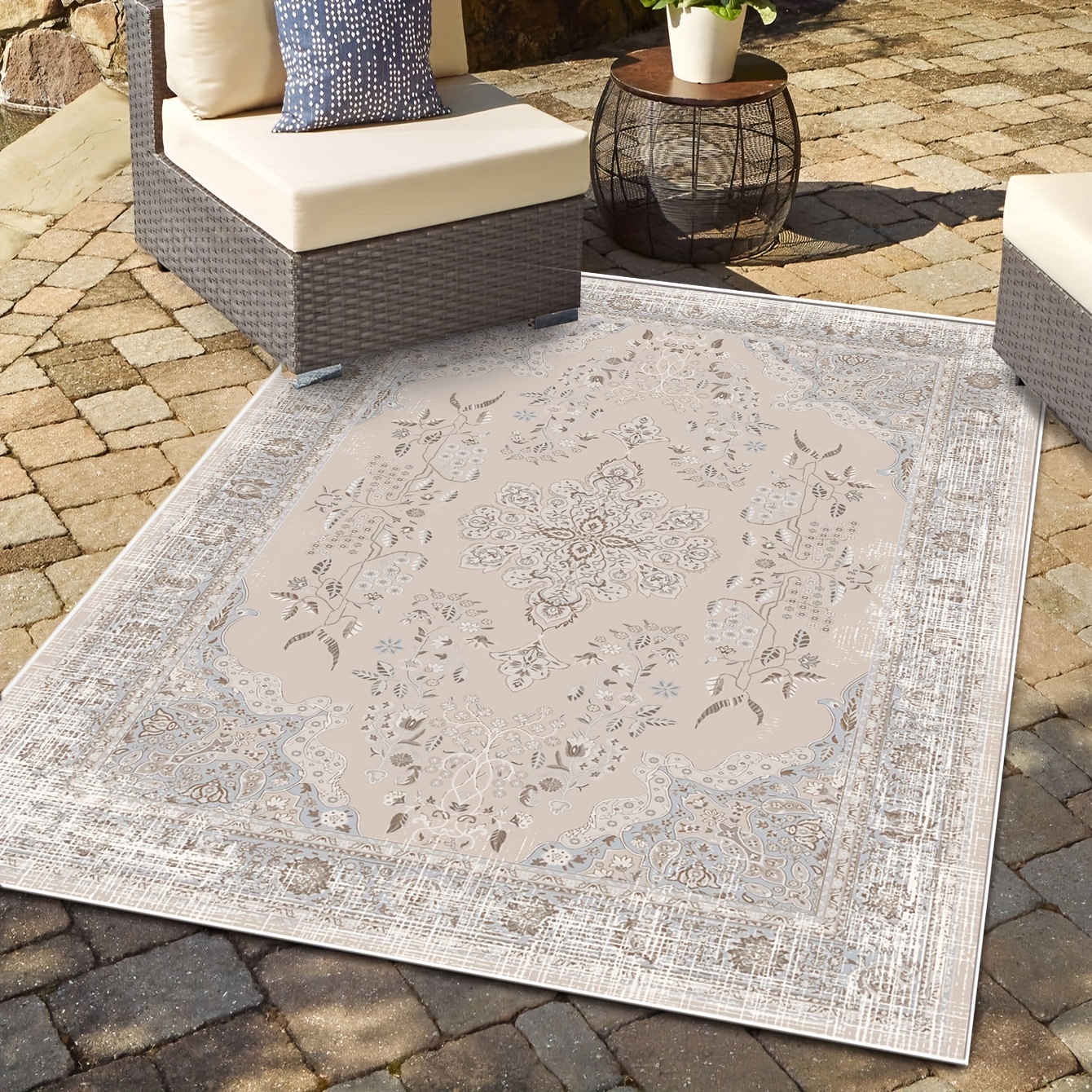 Luxury Outdoor Indoor Area Rug Anti slip Vintage Boho - Temu