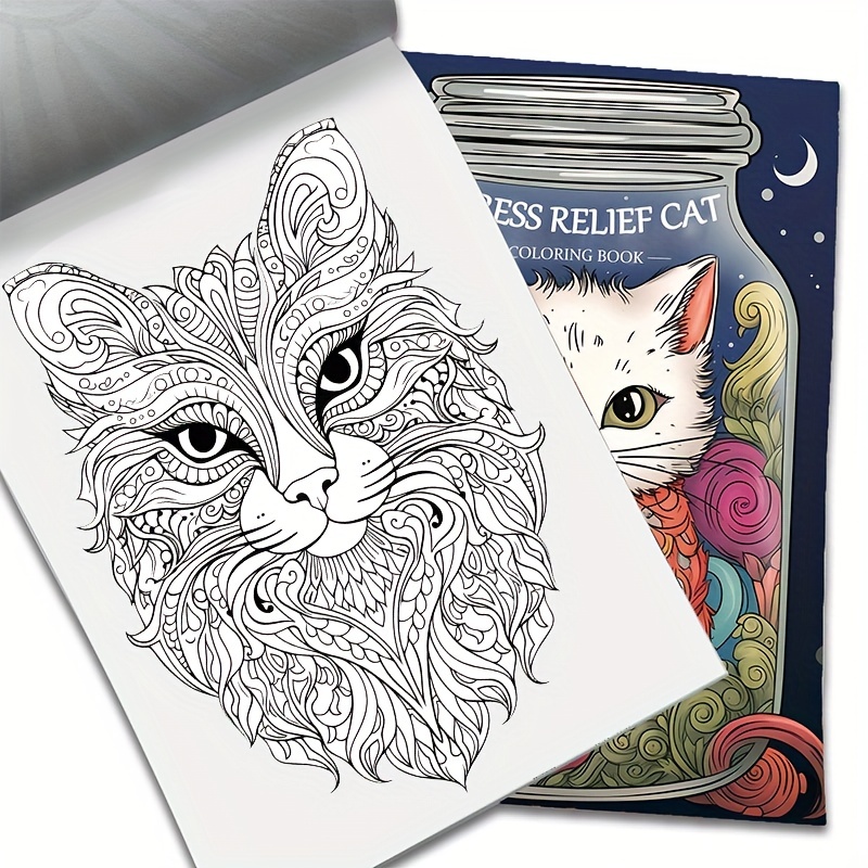 Libro para Colorear de Gatos para Adultos : Gatos creativos para colorear, Libro  para colorear para adultos amantes de los gatos para relajarse y aliviar el  estrés (Paperback) 