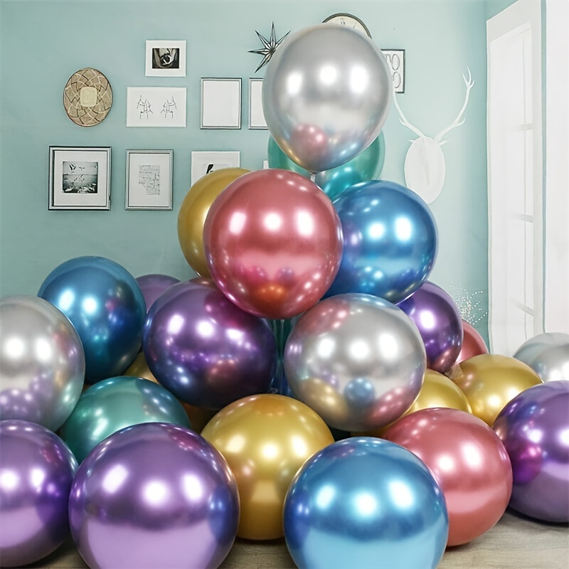 Bouquet de globos metálicos y cromados 30 años - Decoraciones Bea