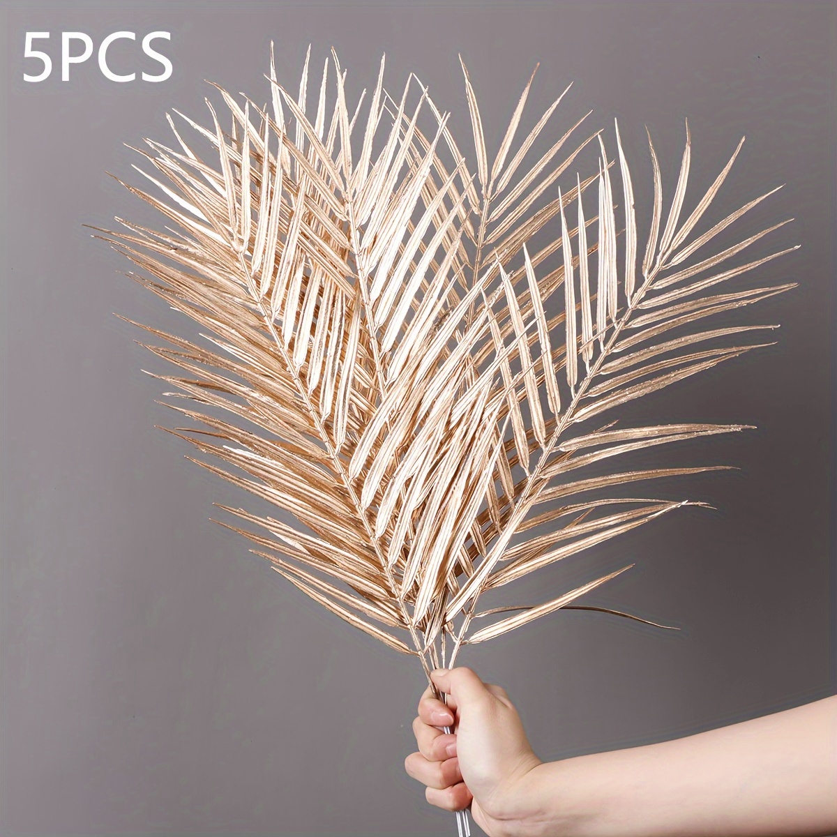 Golden Artificial Palm Leaves Perfect For Tropical - Temu