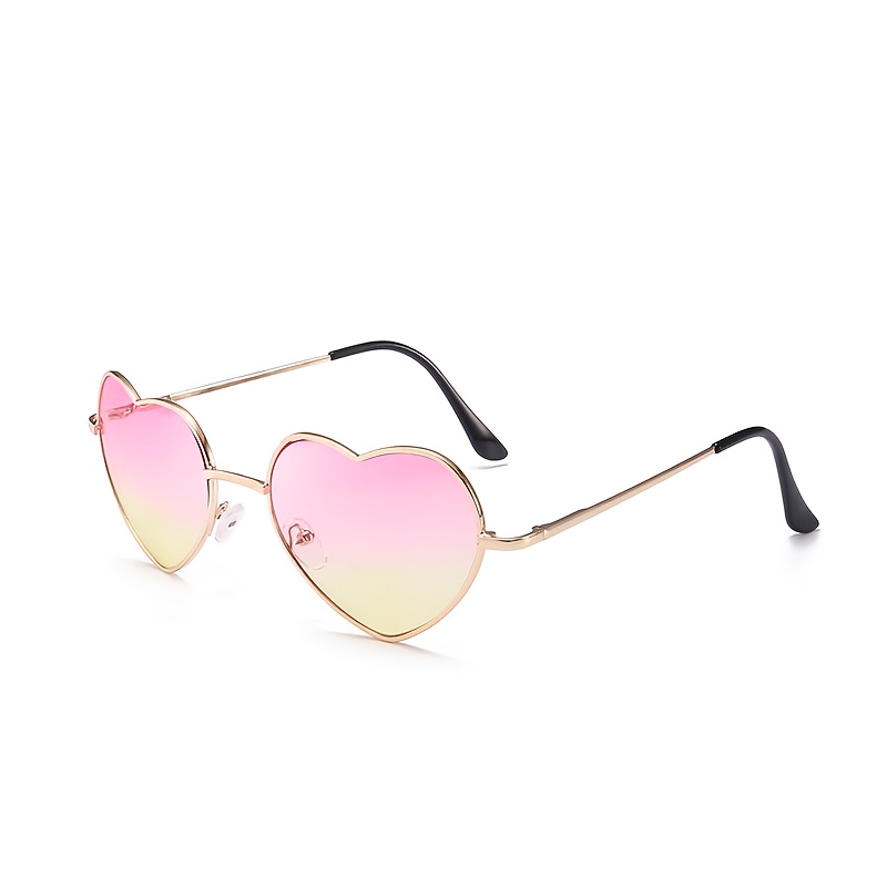 

Heart Metal Frame For Women Men Ombre Candy Color Sun Shades For Summer Beach Party Fashion Glasses
