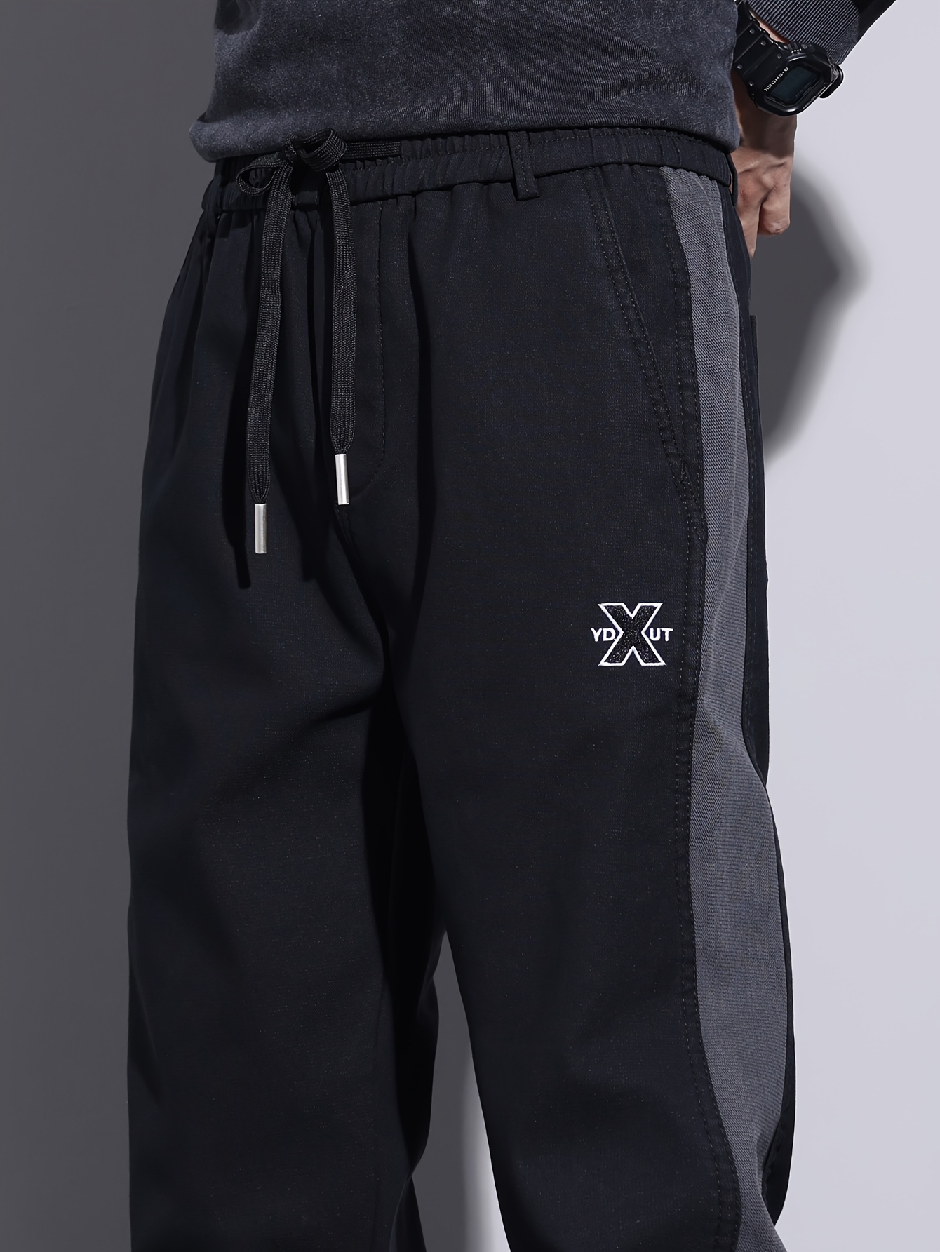 Letter Embroidery Joggers s Casual Stretch Drawstring Sports Pants Sweatpants