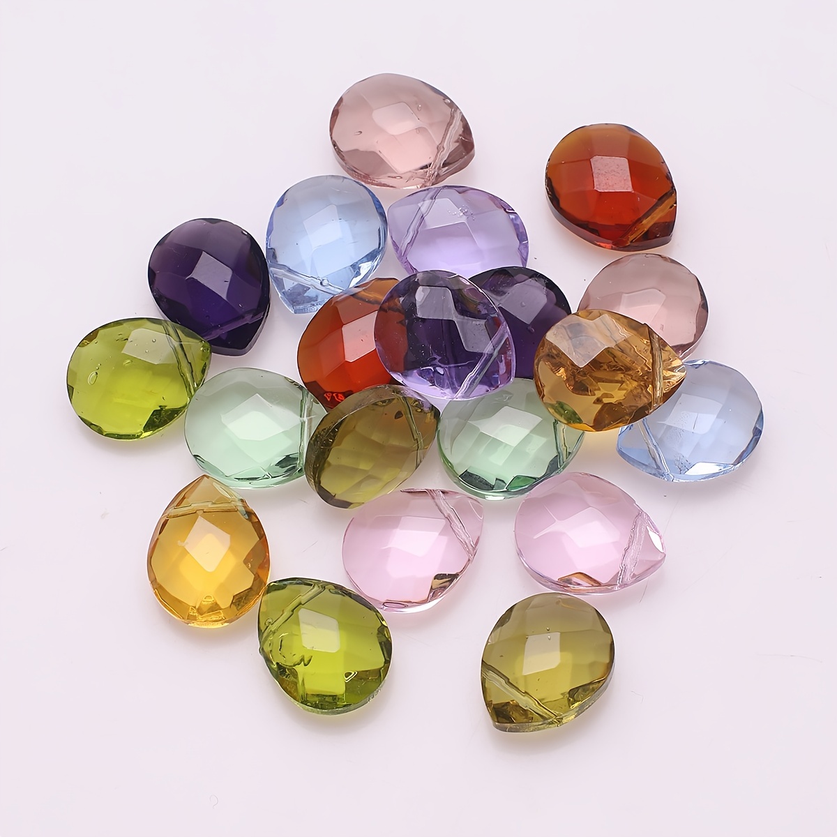 DIY Jewelry Accessories - 20PCS Waterdrop Shape - Mixed Color Glass Beads For Earrings Bracelet Necklace