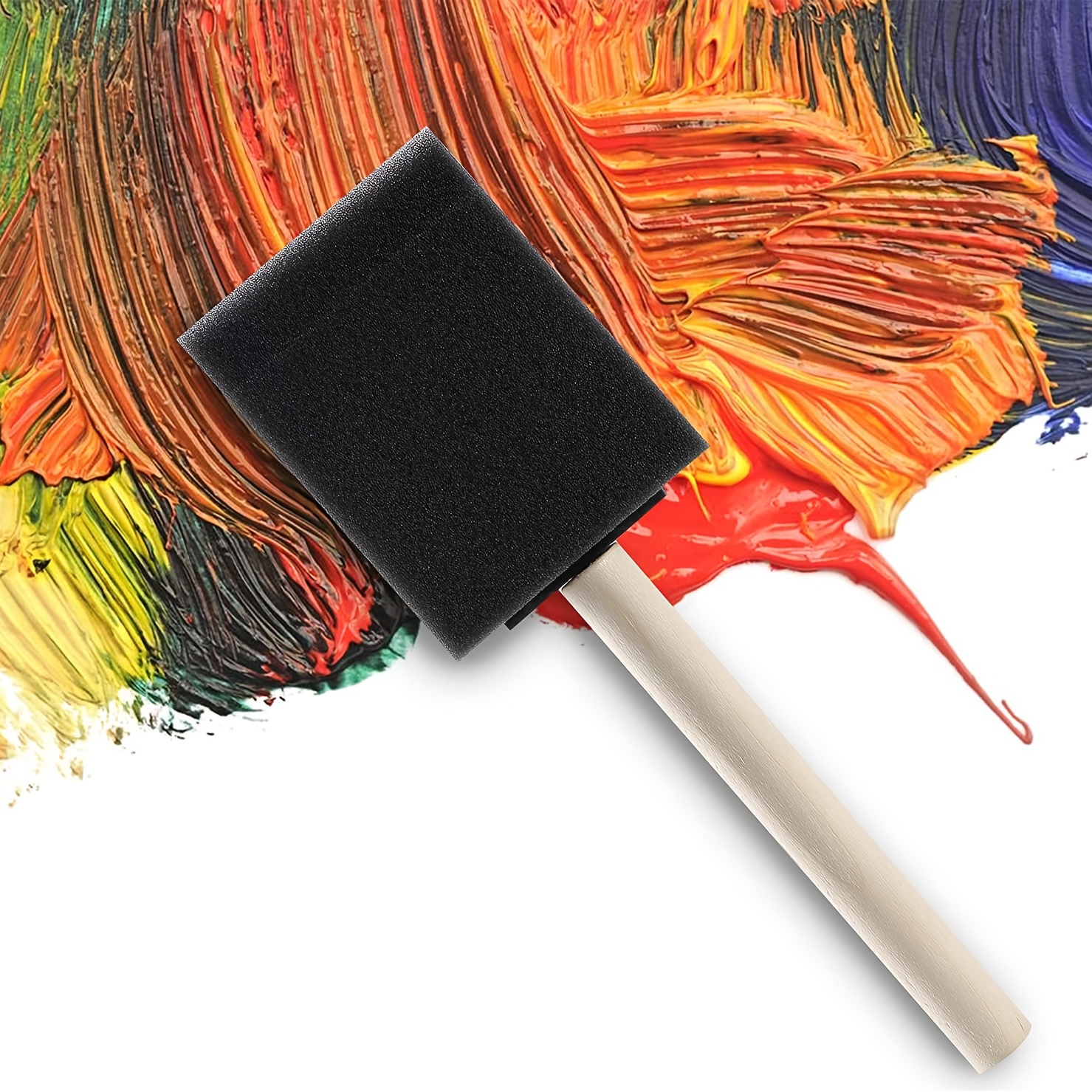 Foam Paint Brushes, Sponge Brushes For Painting, Sponge Paint Brush, Foam  Brushes, Foam Brushes For Painting, Foam Brush For Staining, Paint Sponges,  Foam Sponge Brush For Acrylics, Stains, Varnishes, Crafts - Temu