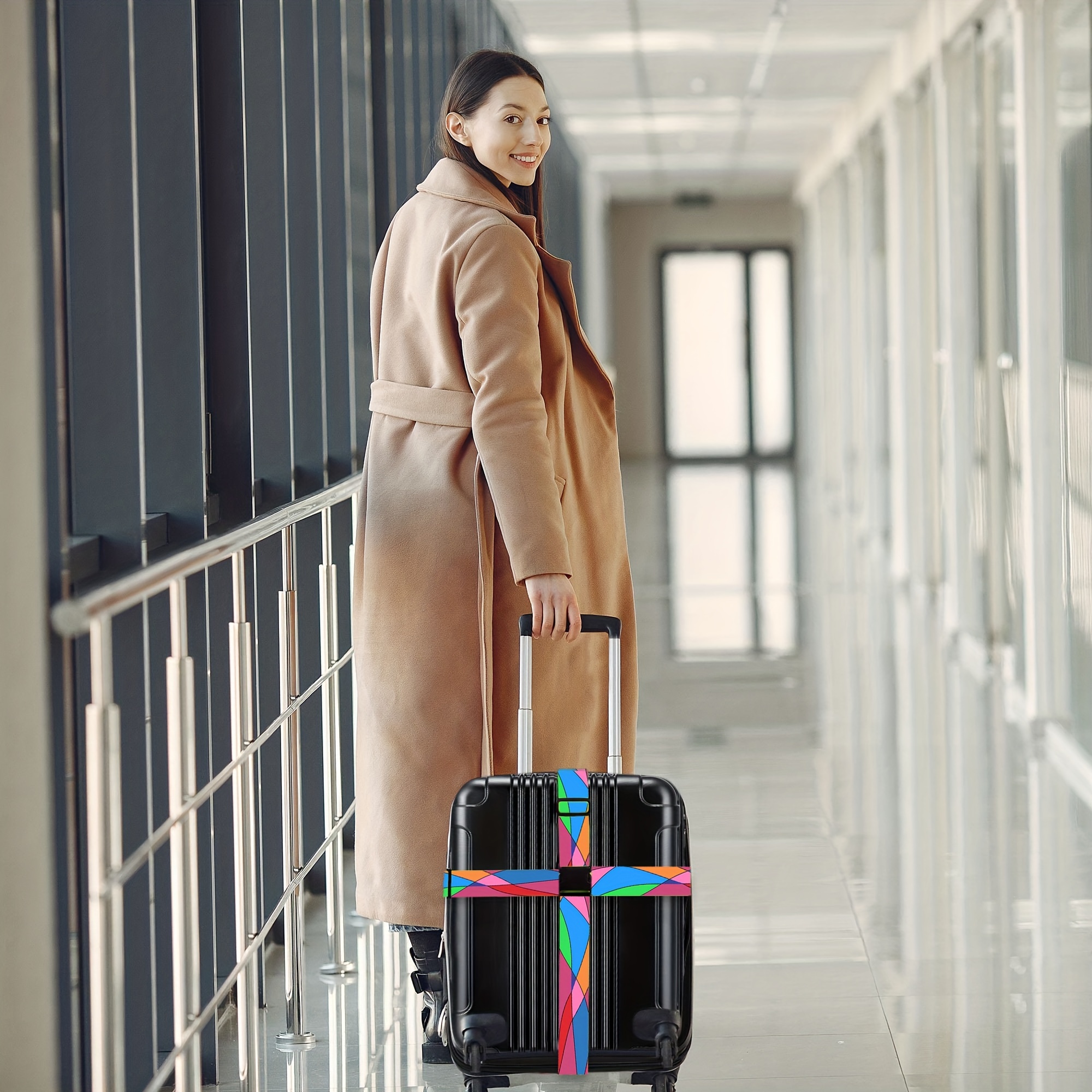 2Pcs Adjustable Luggage Straps Travel TSA Approved - Adjustable Suitcase  Belt Man Women Travel Accessories