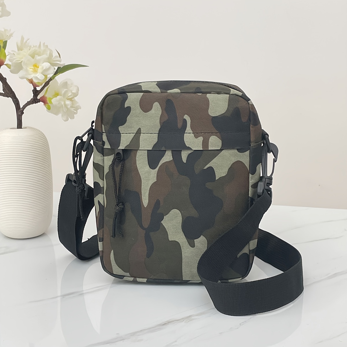 

Sac Bandoulière Carré À Motif Camouflage, Petit Sac À Bandoulière Décontracté, Unisexe, Sac Pour Téléphone Portable