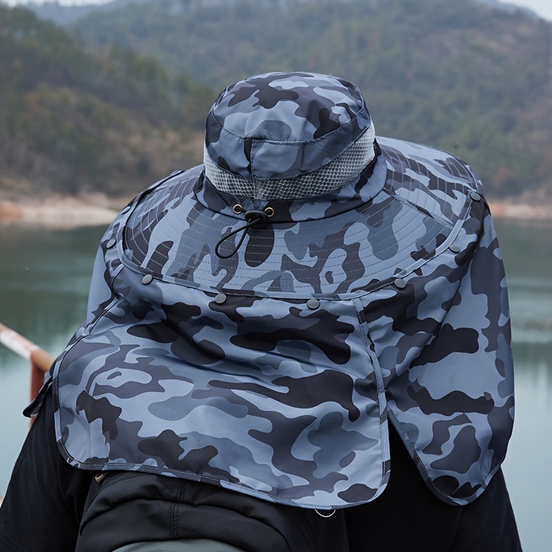 1pc Outdoor Camouflage Fisherman Hat Mens Summer Sunshade Sun Hat
