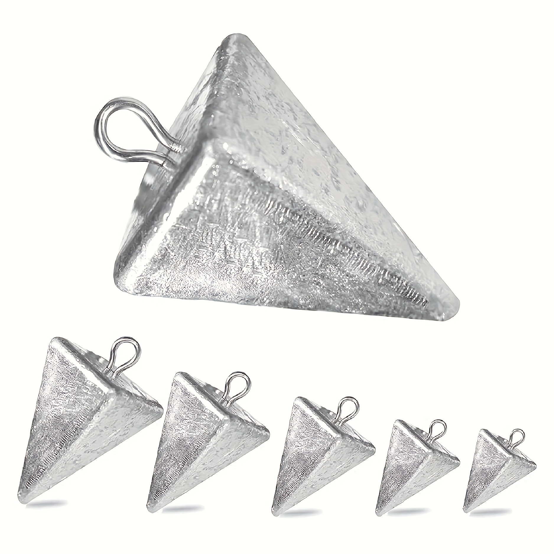 Lead Pyramid Fishing Weights, 1-6oz Surf Fishing Sinker For Saltwater  Freshwater