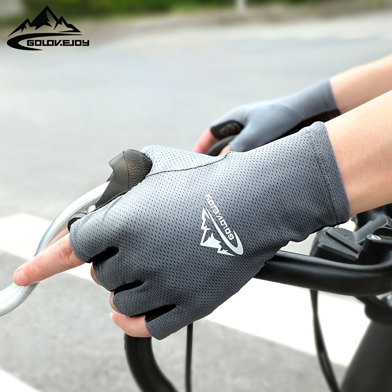 Breathable Half Finger Sun Protection Gloves Men Ideal - Temu Canada