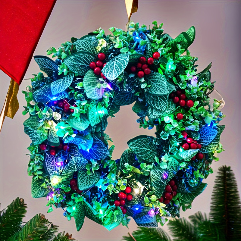 1pc 19 15inch Artificial Christmas Red Fruit Wreath Simulation