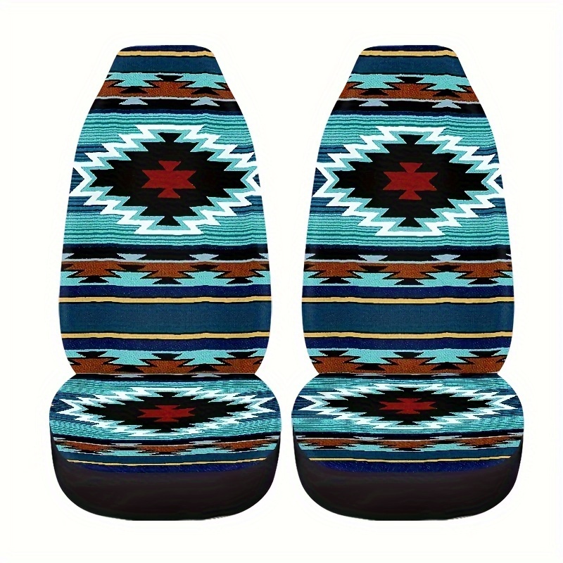 Auto Front Seat Cushion Aztec Print Car Seat Covers Front Seats