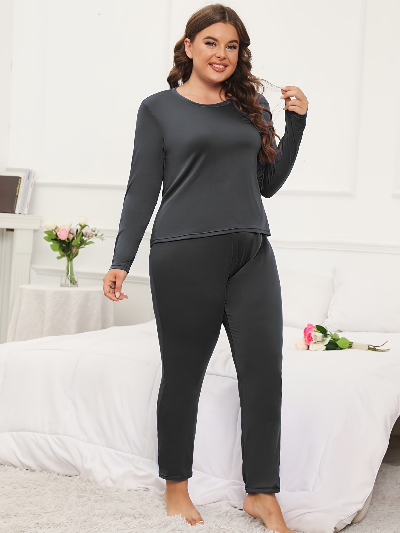 Women's Plus Size Thermal Underwear Set