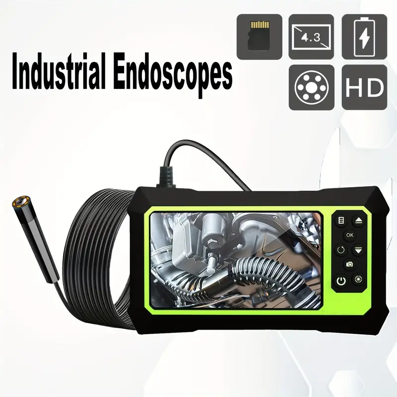 1pc Endoscope Industriel Borescope, Caméra D'inspection HD 1080P