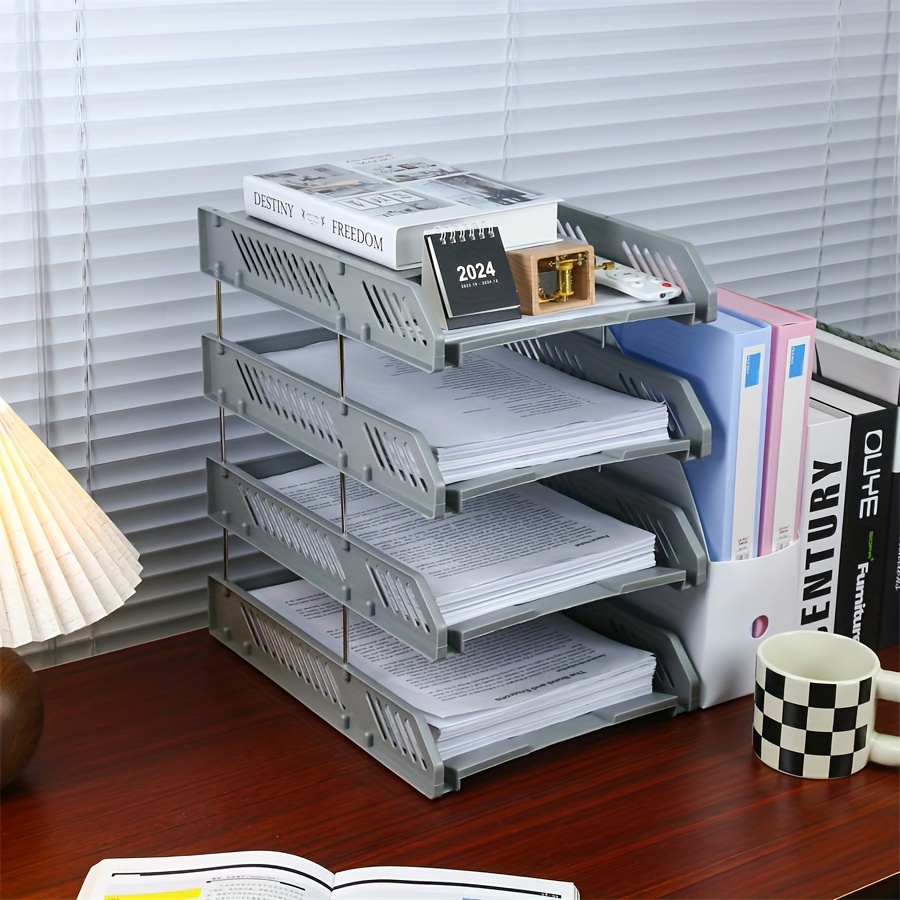 File Folder Storage Tray Basket Office Desk Paper - Temu