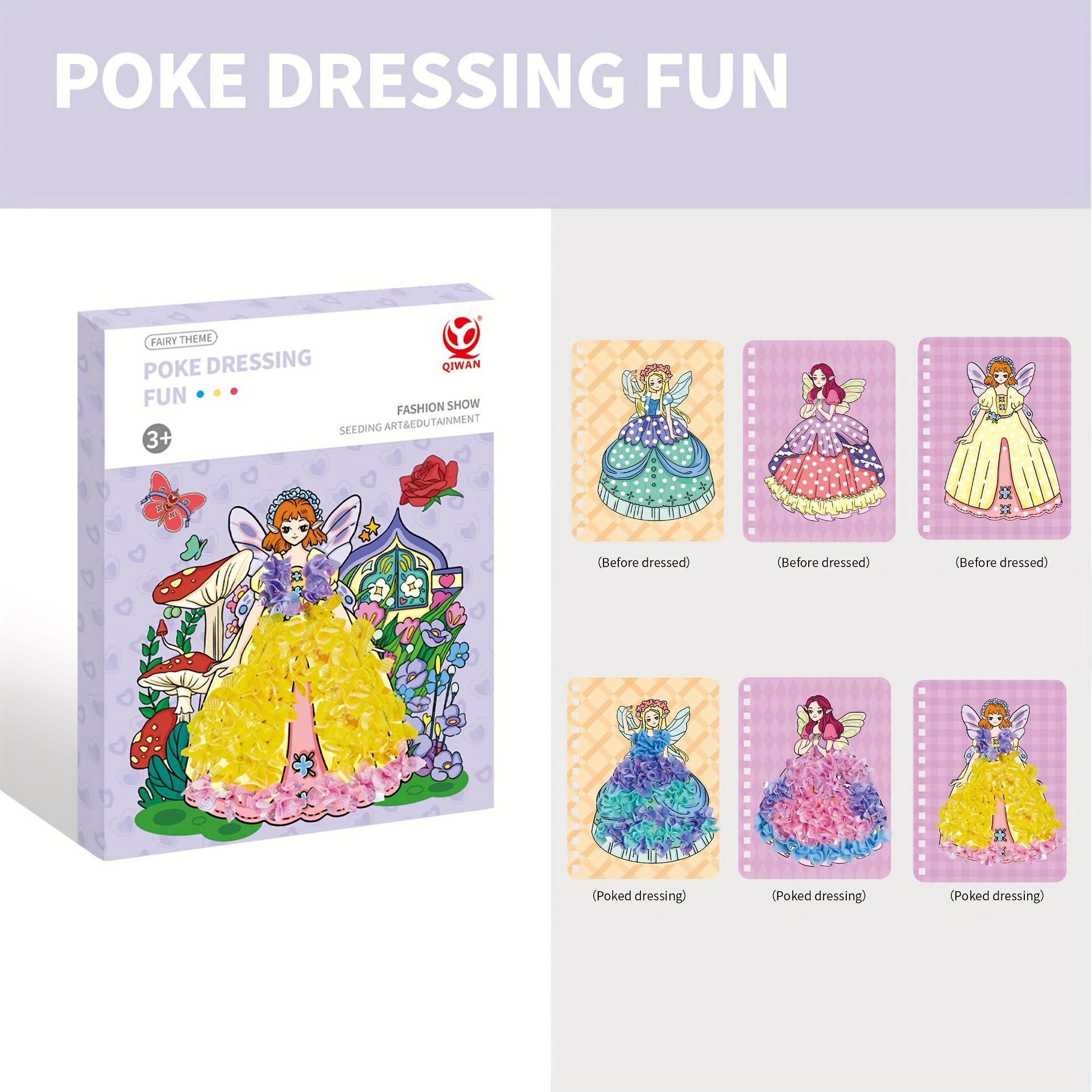 Princess Fairy Poking Painting Kit Dress Up Painting For - Temu