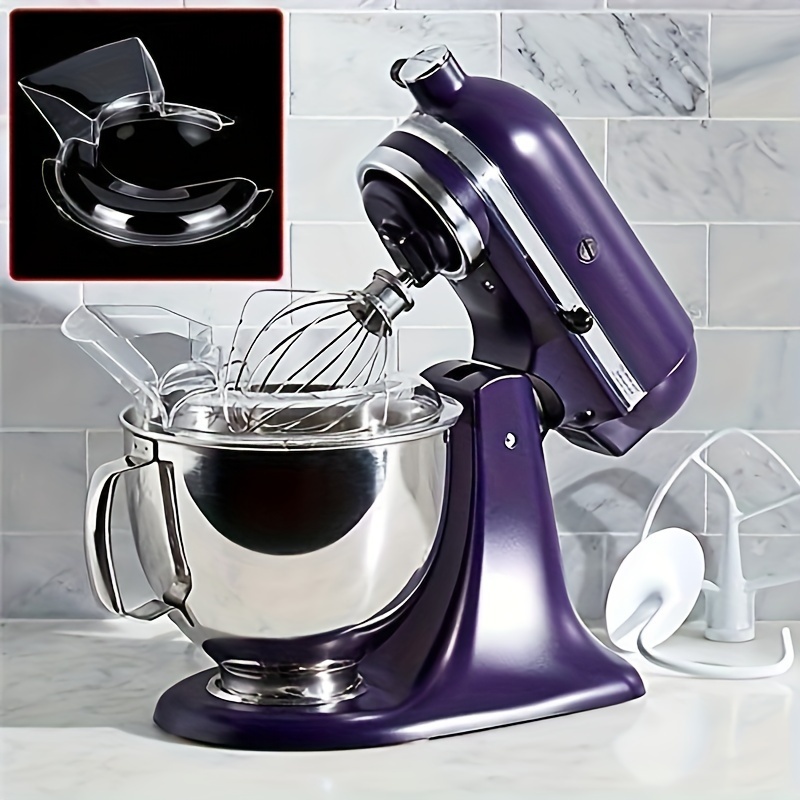 Pouring Shield, Universal Pouring Chute for KitchenAid Bowl-Lift Stand Mixer  Attachment/Accessories (pouringA), Fits most stand mixer metal mixing bowls  (compatible with KitchenAid Stand Mixer 4.5QT, 5QT, 6QT etc), NOT SUITABLE  for GLASS