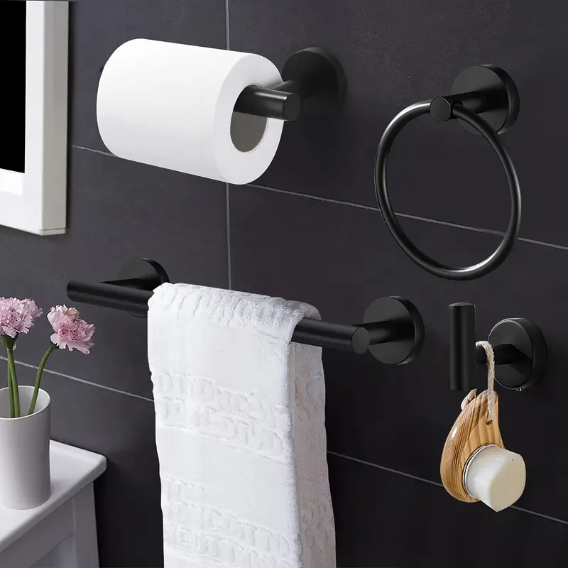 Bathroom Accessories Stainless Steel Set Versatile Uses - Temu