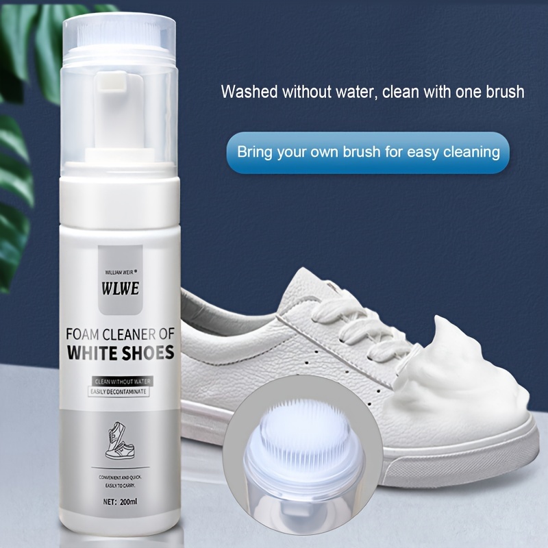 Tinkercad Shoe Whitener with Sponge Brush Applicator, All White Sneaker Cleaner, for Cleaning & Whitening Shoe Soles, 50ml, Adult Unisex