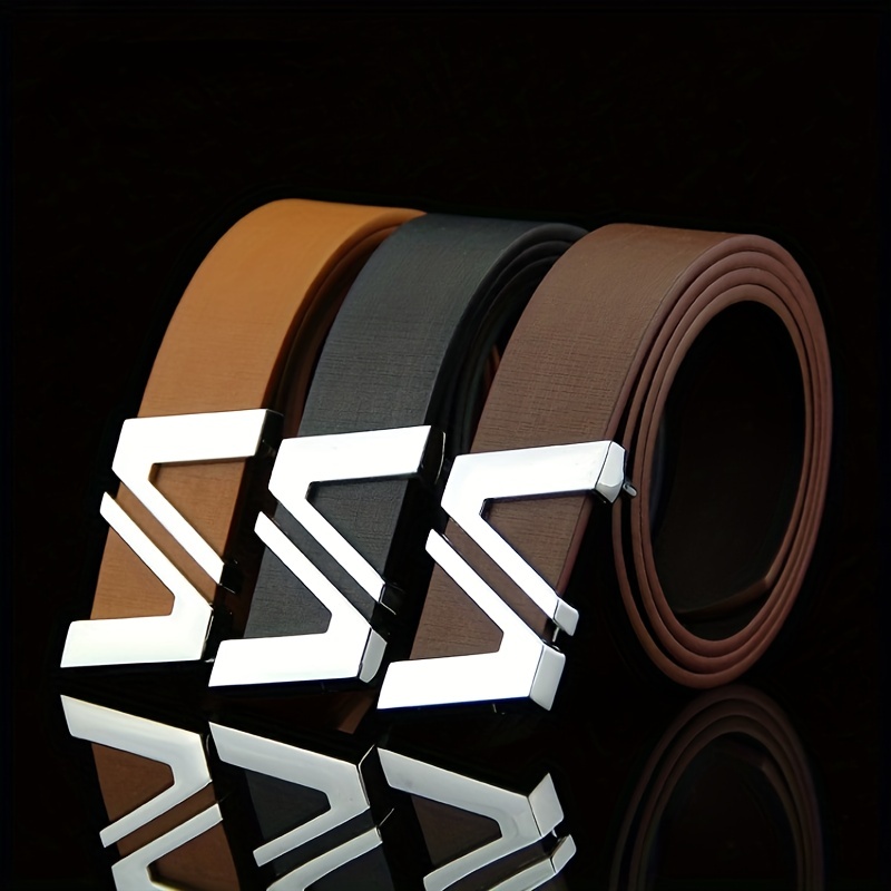 Men's Leather Automatic Buckle Business Belt Gift