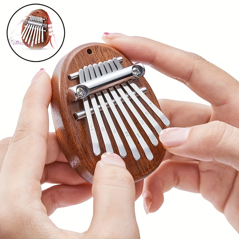 8-key Mini Kalimba Exquisite Finger Thumb Piano Marimba Musical Good Accessory Pendant Gift