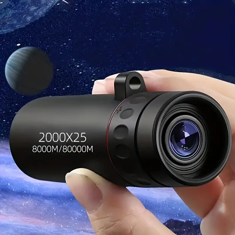 1pc 2000x25、12X HD倍率単眼鏡、3.6インチ高出力望遠鏡、完璧な写真ギフト 0