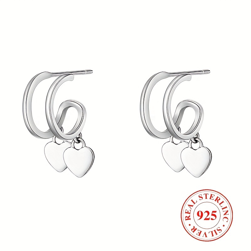 Simple And Beautiful 925 Sterling Silver Hoop Earrings