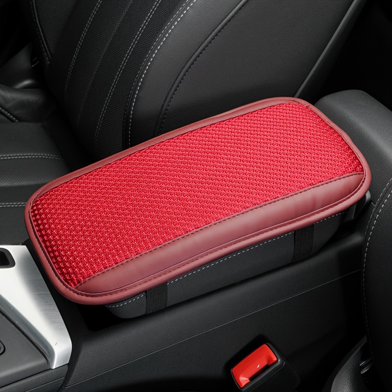 Auto Center Console Pad, PU Leather Car Armrest Seat Box Cover