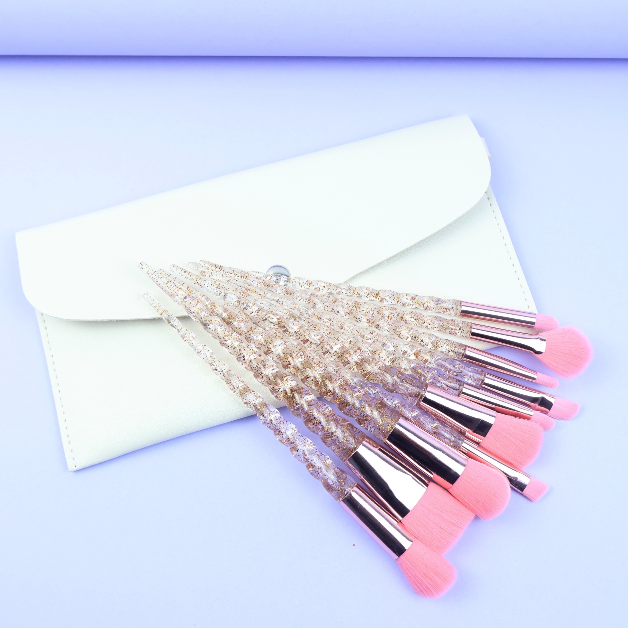 Meerjungfrau-Make-up-Pinsel-Set (10-teilig) – Professionelle Kosmetikpinsel Mit Fischschwanz-Design