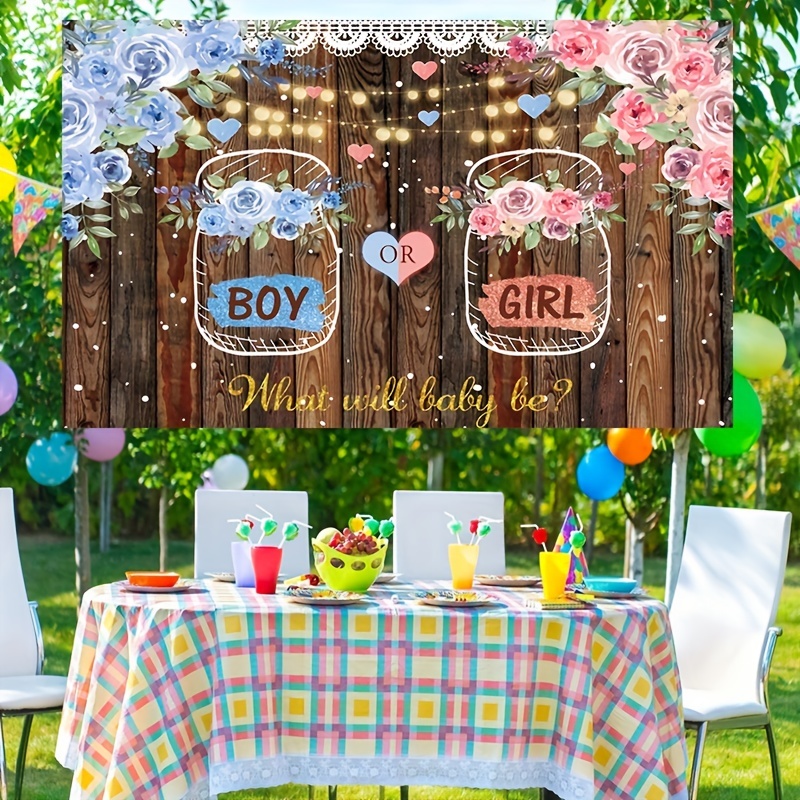 Gender Reveal Backdrop Shower Party Decoration Photography - Temu