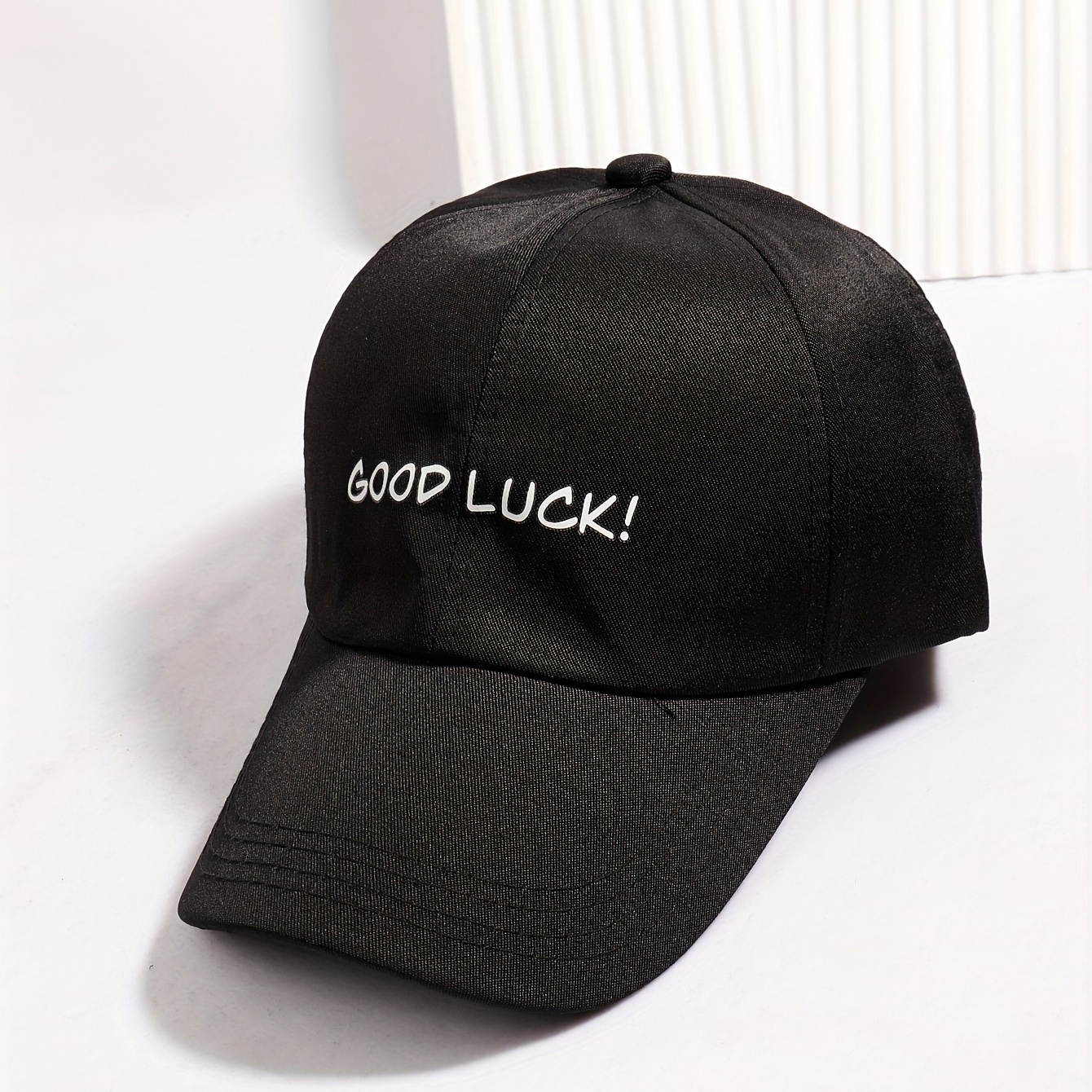 Good Luck Print Baseball Cap Sun Hat Adjustable