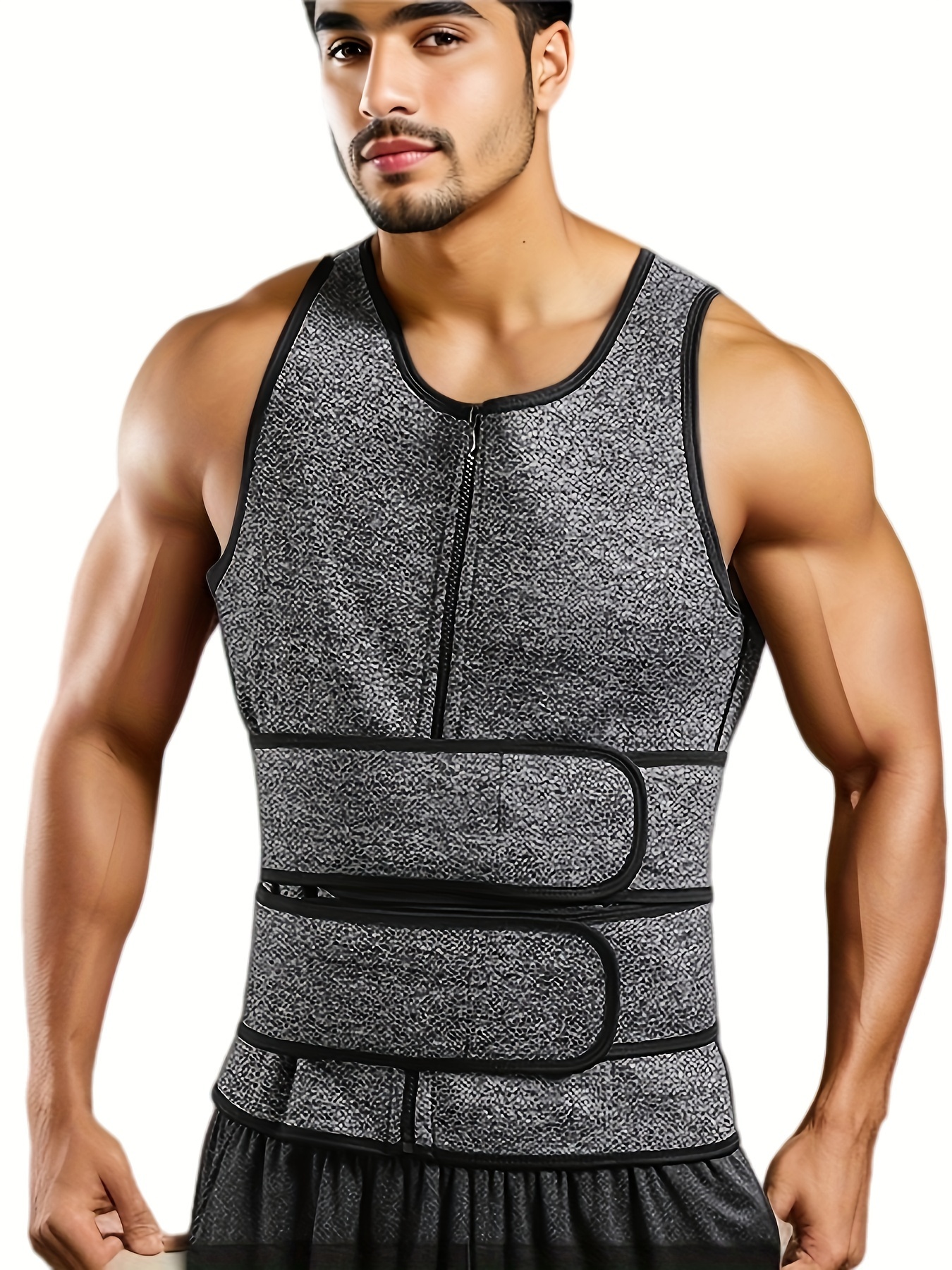 Men's Double Belt Vest for Instant Slimmer Waist