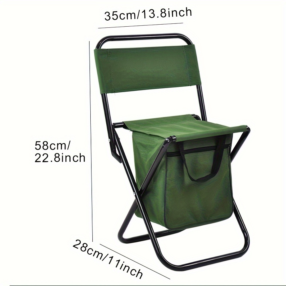 1pc Backpack Cooler Chair Portable Backpack Backrest Chair With Cooler Bag  Compact Foldable Chair For Camping Picnic Fishing Traveling - Sports &  Outdoors - Temu