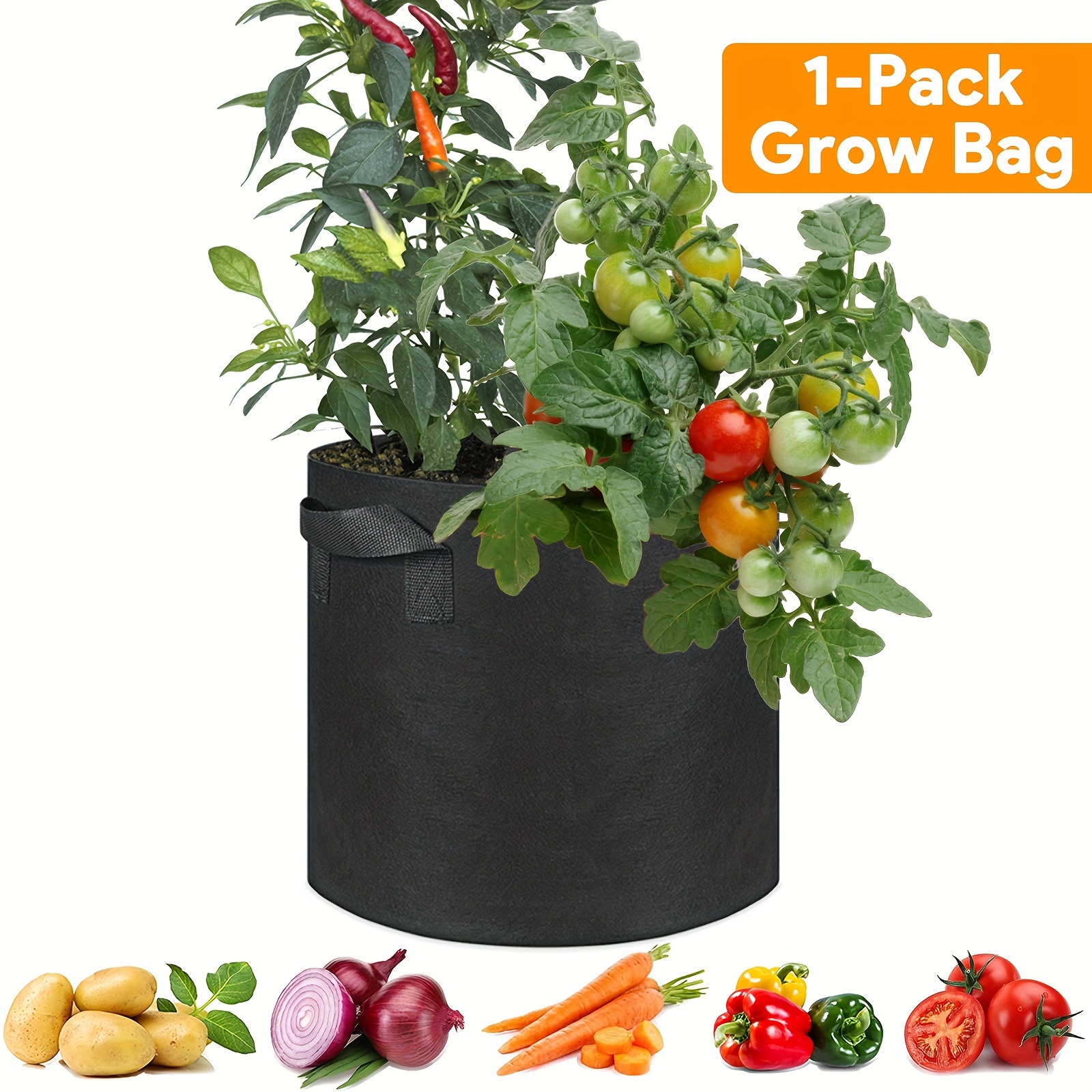 Lot de 3 sacs de culture de pommes de terre de 7 gallons/sacs de culture de  plantes en tissu non tissé aéré avec poignées sacs de légumes de jardin