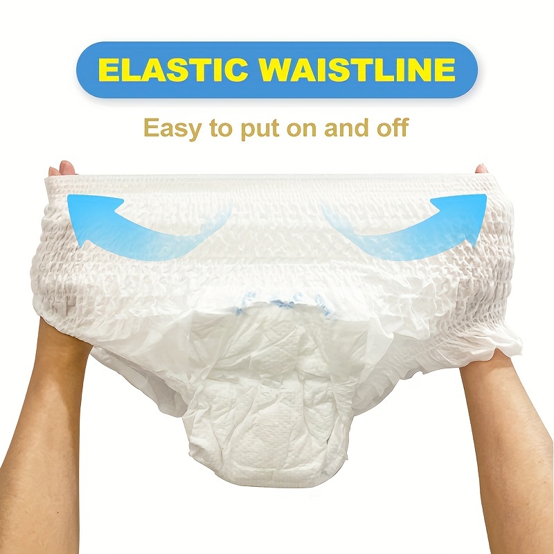 PVC Adult Incontinence Pants, Plastic Diapers, Waterproof and Reusable  Elderly Diapers, Soft Surface, Suitable for Adult Men and Women