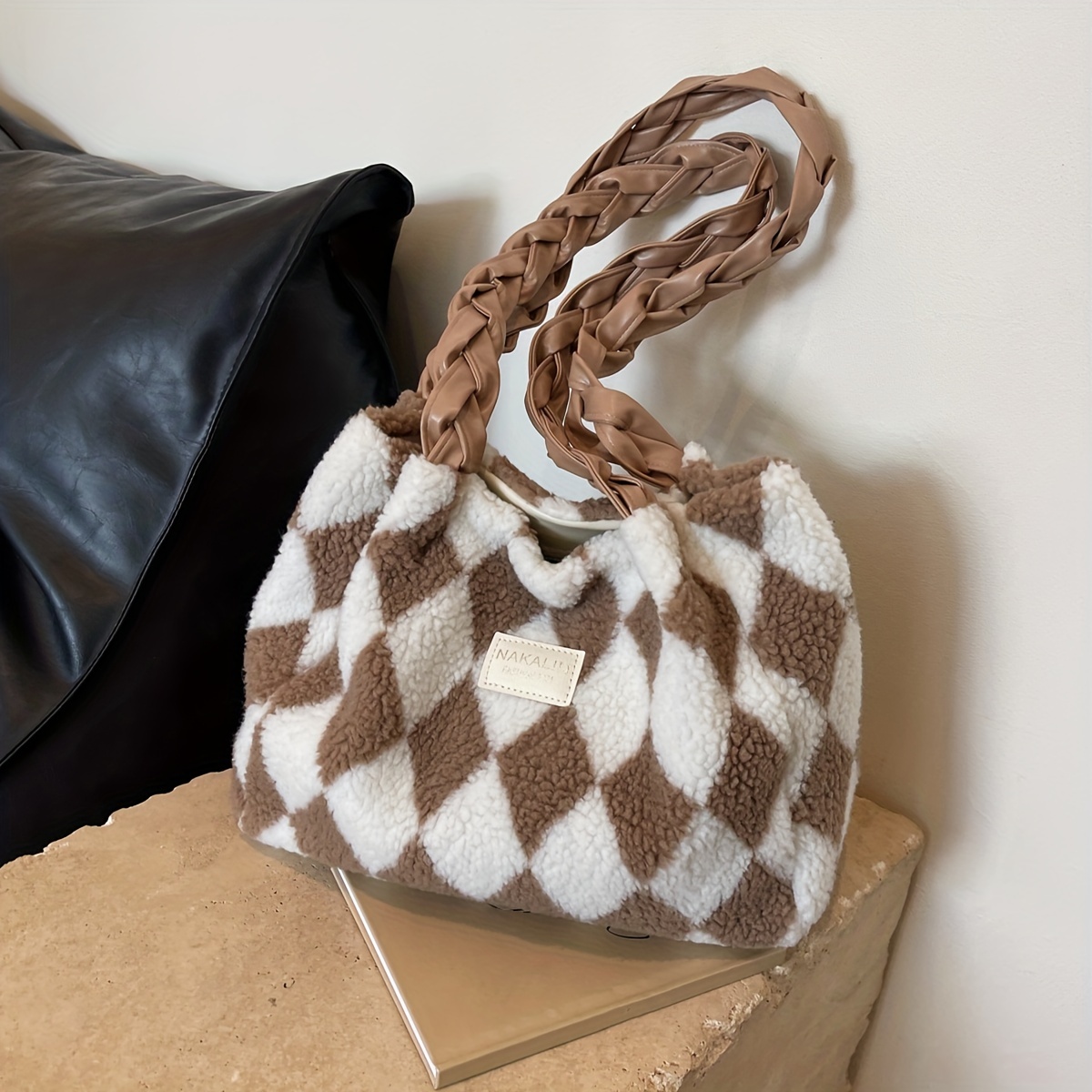 Retro Shoulder Tote Bag, Autumn Quilted Shoulder Bag, Minimalist Handbag  For Women Daily Use - Temu