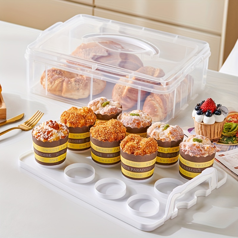 Cake Box, Cupcake Container, Multi-purpose Use Portable Birthday Cake Box  Carrying Box, Egg Tart High-end Packaging Storage Box, Kitchen Accessories  - Temu Belgium