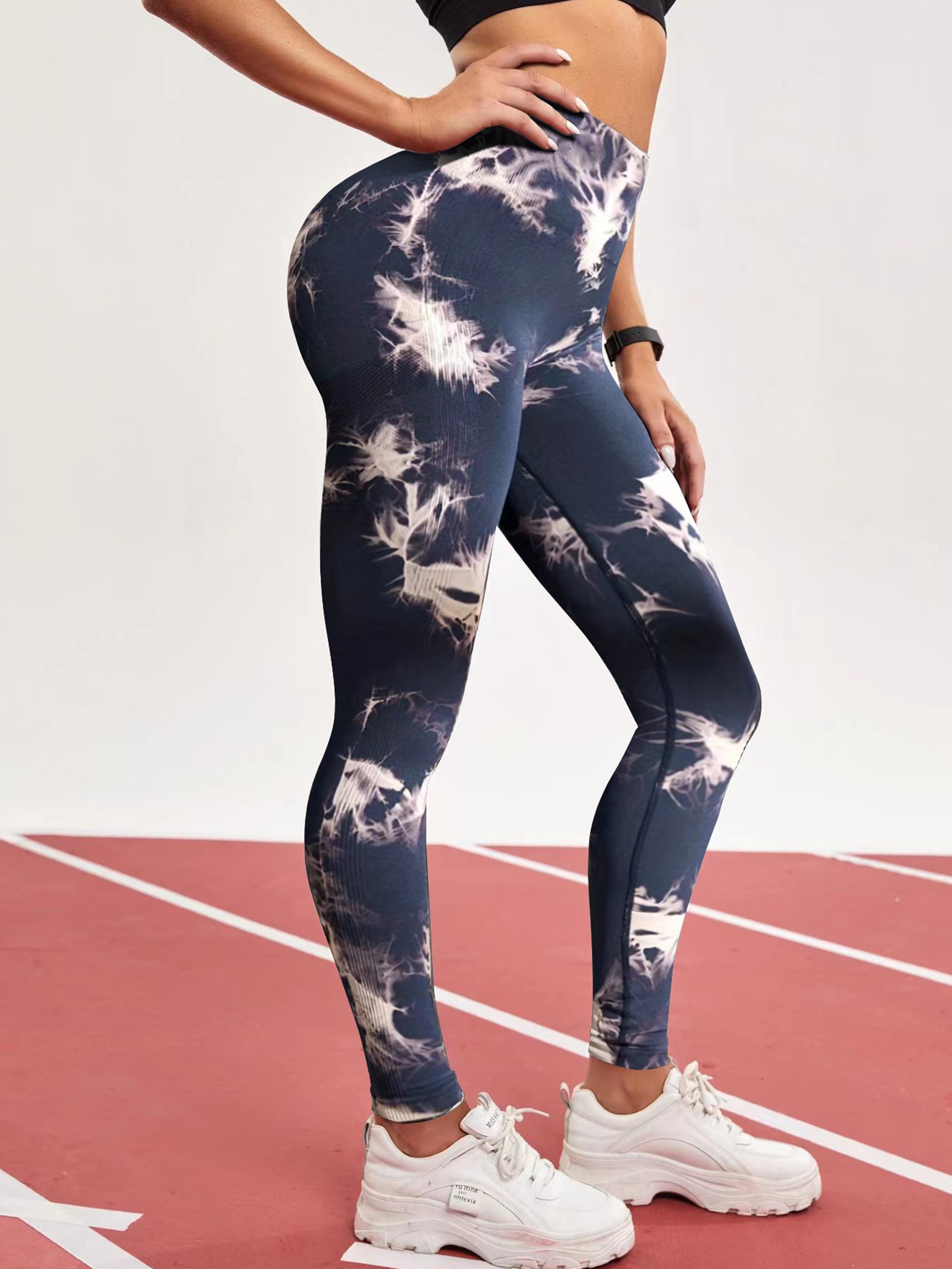 Booker Workout Leggings For Women Seamless Tie Dye And Tie Float Yoga Pants