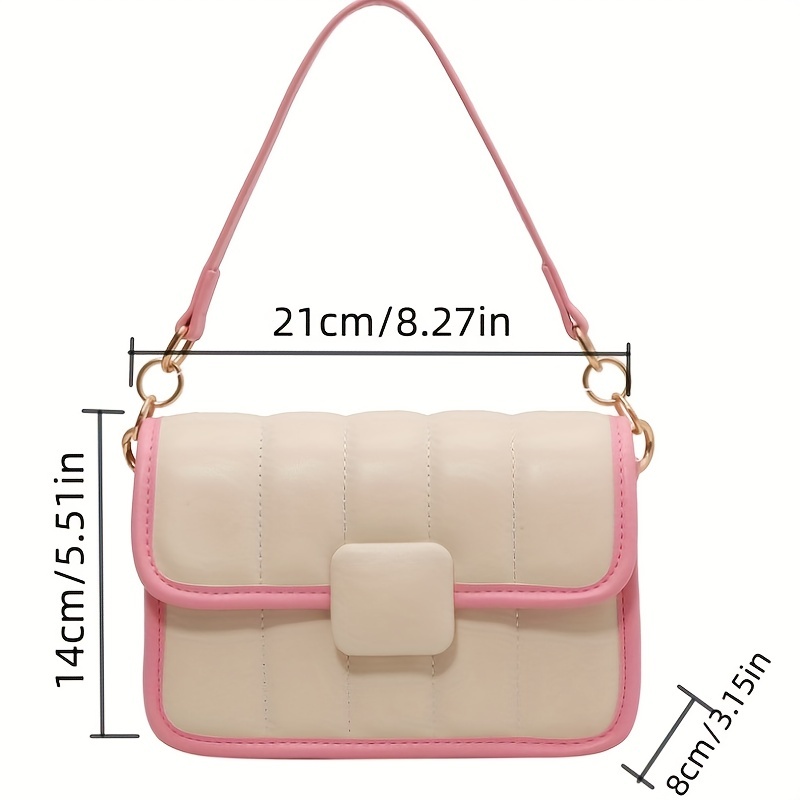 Quilted Crossbody Bag Trendy Pu Shoulder Bag Womens Casual Cute