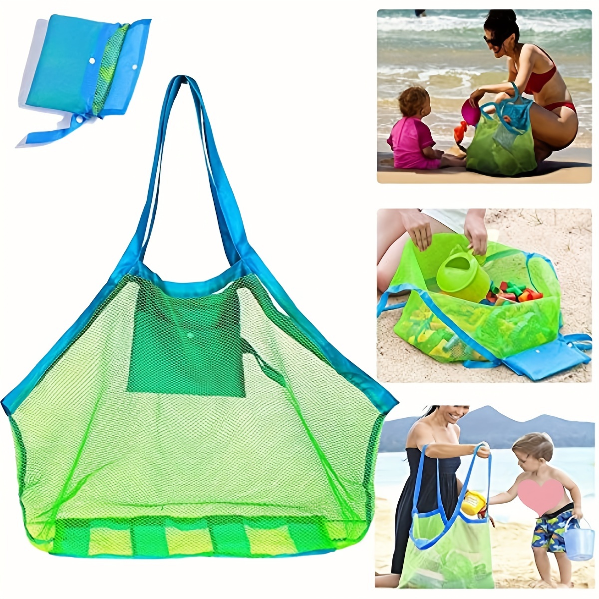 1 pezzo colore casuale spiaggia Giocattolo mesh Borsa da spiaggia