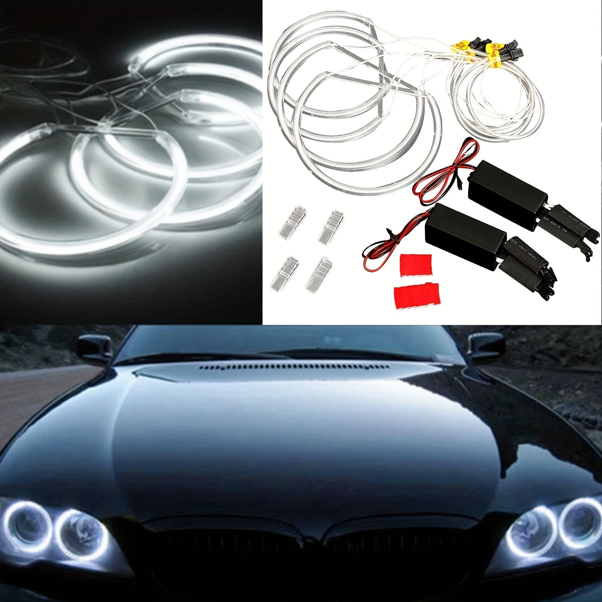 2,5 Auto Nebelscheinwerfer LED Projektor COB Halo Angel Eye Ring