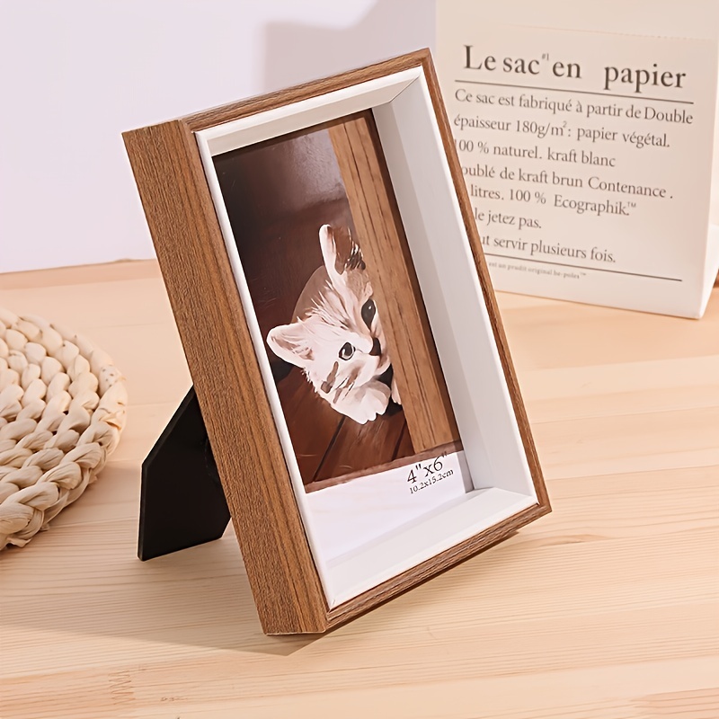 5x7 Picture Frame Display Pictures 4x6 With Mat Or 5x7 - Temu