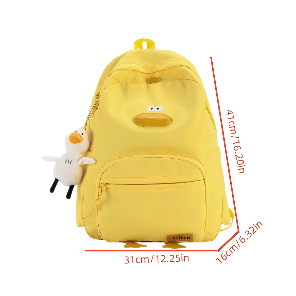 Kawaii Cute Cartoon Duck Backpack, Preppy Back To School Daypack, Casual  Travel Knapsack For Students Teens Girls - Temu