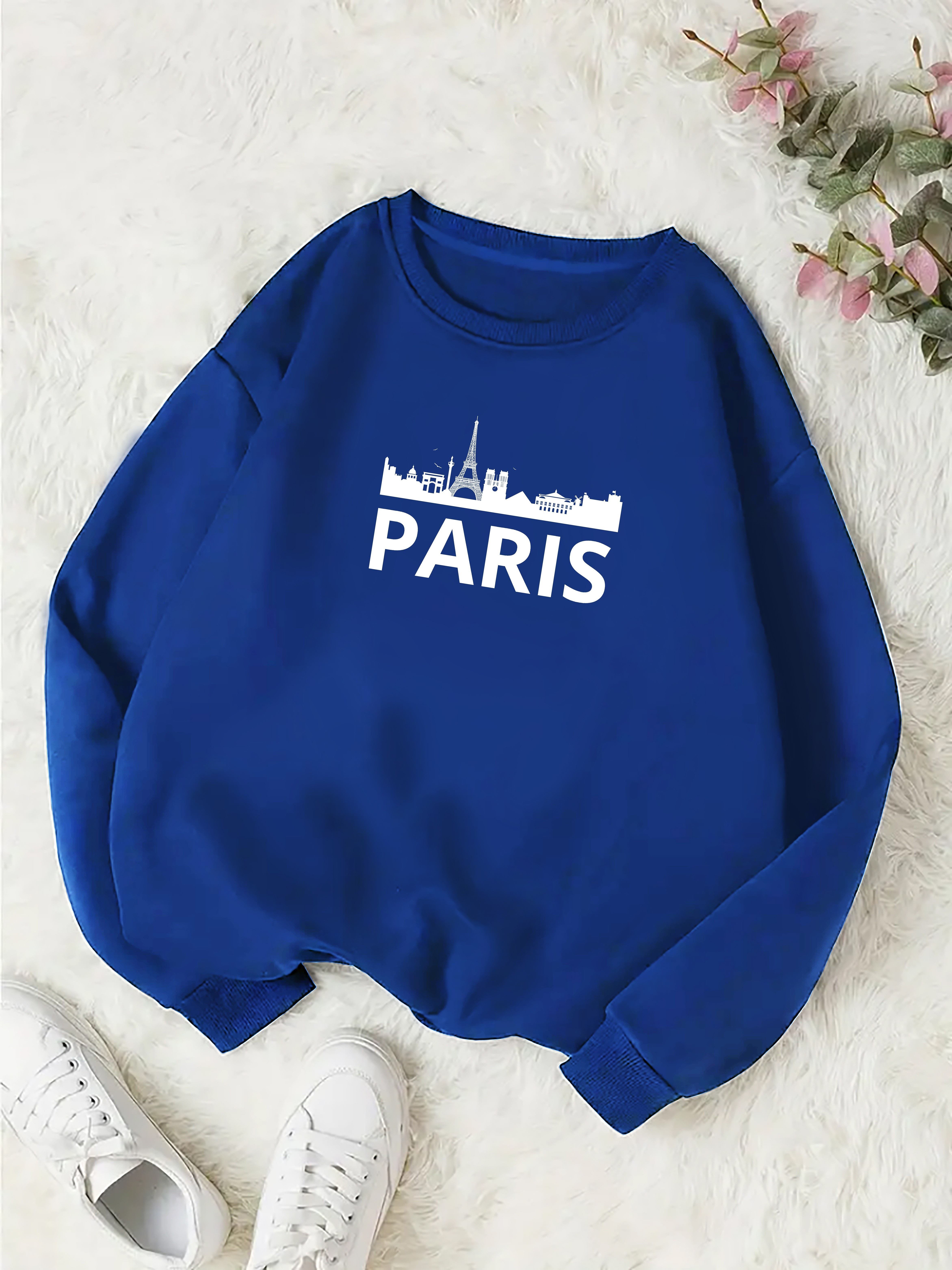 Sudadera De Ni a Con Estampado De La Torre Eiffel De Par s Temu