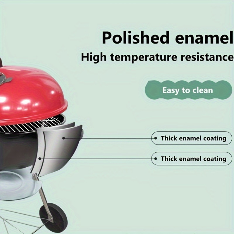 1pc, Charcoal Grill, Portable Charcoal Grill, Barbecue Grill, Small  Charcoal Grill For Backyard, Camping, Suitable For Oven Barbecue, Home, RV,  BBQ Ac