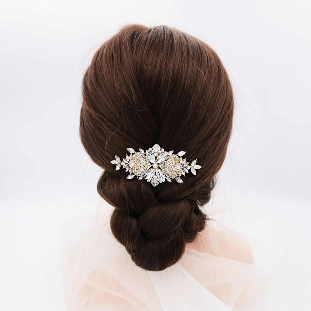 Rhinestone Hair Comb Bridal Hair Pieces Pearl Hair Accessories For Wedding  Vintage Crystal Hair Comb Gold For Women Hair Styling - Clothing, Shoes &  Jewelry - Temu