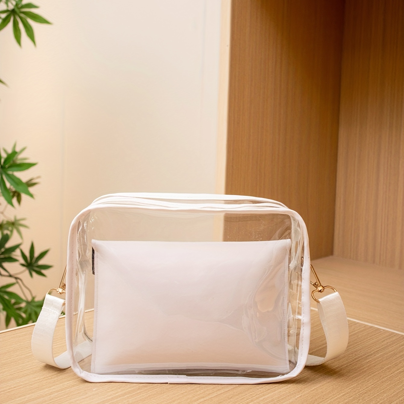 Transparent Pvc Crossbody Bag, Clear Waterproof Shoulder Bag, Zipper Handbag  & Purse For Concerts Sports Events - Temu