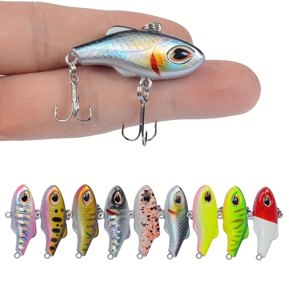 9pcs Winter Vib Lure - 3.5cm/1.38inch Sinking Crankbait for Sea Fishing,  Ice Fishing, and More - 5g Hard Lure with Mini Wobblers