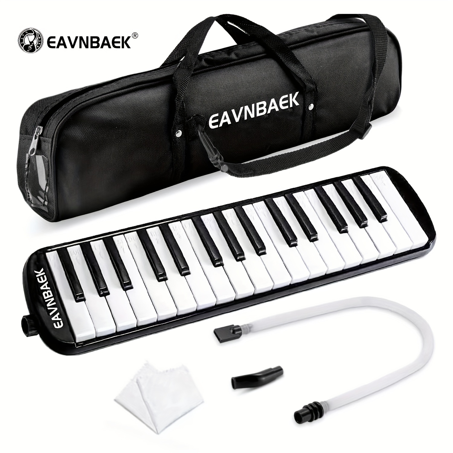 Melodica 32 Key Pianica Portable with Carrying Bag Short and Long  Mouthpieces for Beginners Kids Gift
