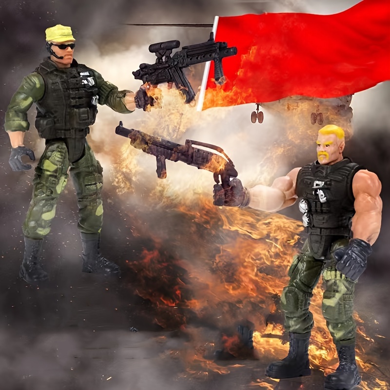 Soldier Force - Cubo de soldados 100 piezas, True Heroes Militar