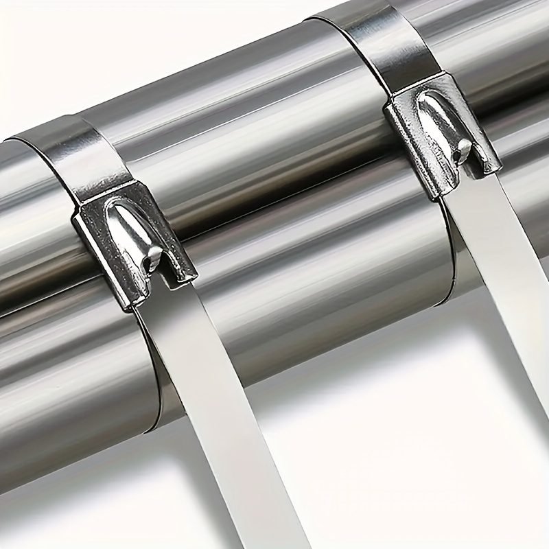 Metal zip ties stainless steel zip ties multi purpose zip temu